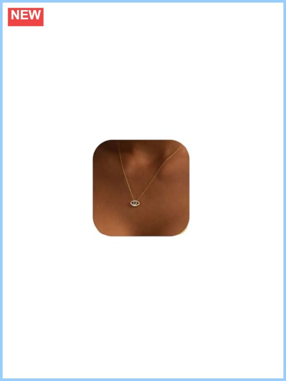 14K Gold Plated Evil Eye Choker Necklace CZ Pendant Jewelry Gift